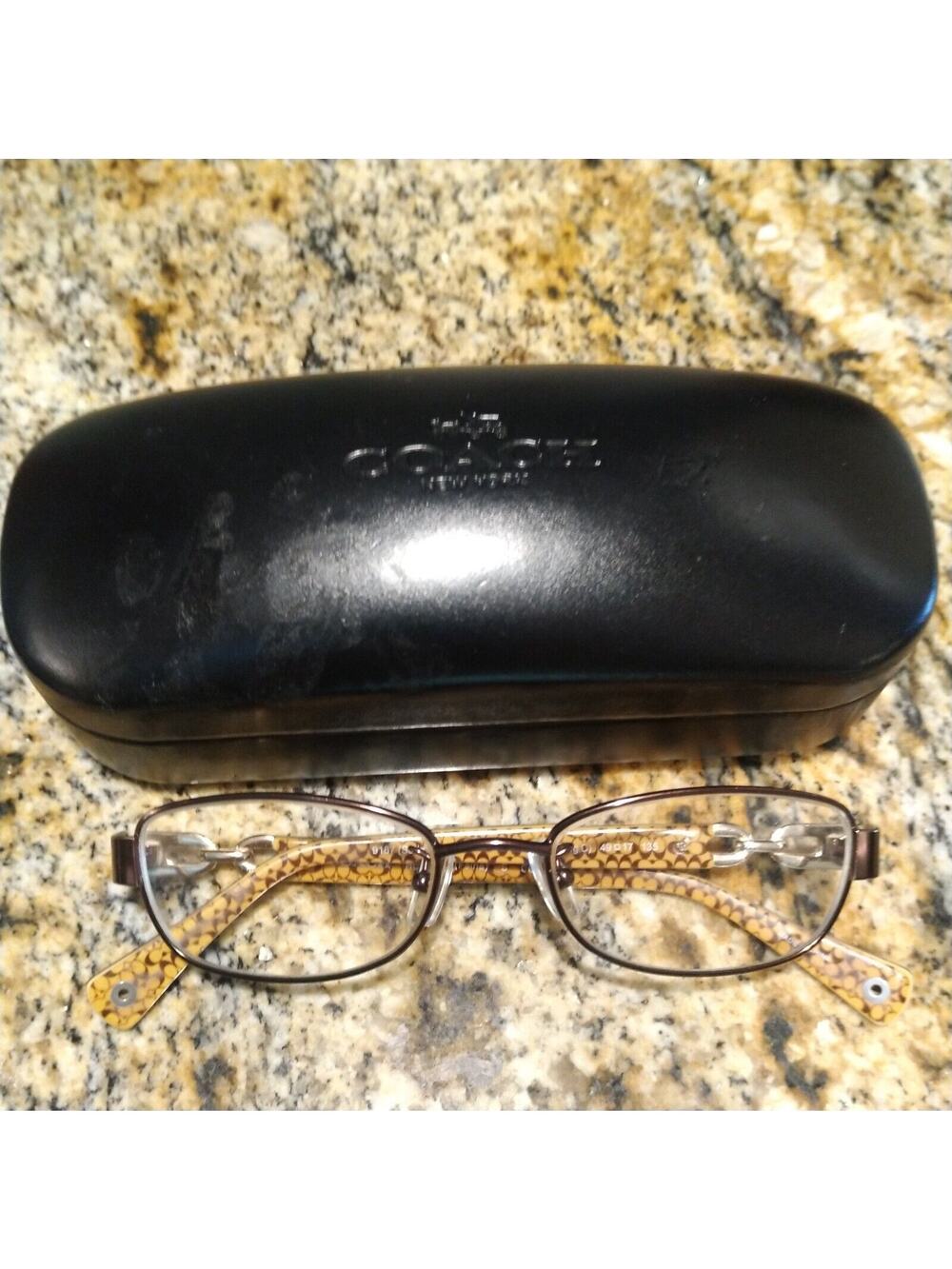 Coach HC 5054 Faina 9187 Eyeglasses Satin Brown Tortoise Gold 49-17-135 w/ Case